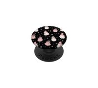 Kawaii Pink White Ghost Star Witch Hat Halloween Pattern PopSockets Adhesive PopGrip
