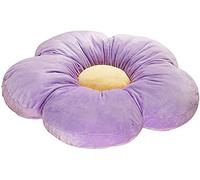Kawaii Plush Meditation Cushion - Large Round 50x50cm Floor Seat Cushions for Outdoor & Indoor Use - Cute Room Decor (Purple)