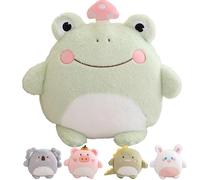 Kawaii Plushies Frog Plush Pillow, Green Frog Stuffed Animal Throw Pillow Gift for Kids, Girls, Adults, Valentines, Birthdays