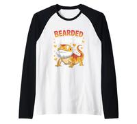 Kawaii Pogona Reptile Herpetology Bearded Dragon Raglan Baseball Tee
