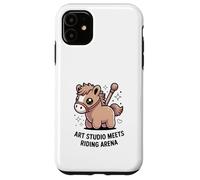 Kawaii Pony Art Studio Meets Riding Arena Horse Case for iPhone 11