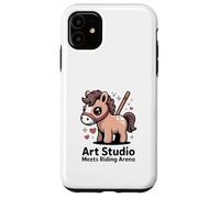 Kawaii Pony Art Studio Meets Riding Arena Horse Case for iPhone 11