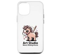 Kawaii Pony Art Studio Meets Riding Arena Horse Case for iPhone 12/12 Pro
