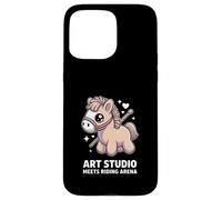 Kawaii Pony Art Studio Meets Riding Arena Horse Case for iPhone 15 Pro Max