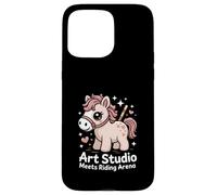 Kawaii Pony Art Studio Meets Riding Arena Horse Case for iPhone 15 Pro Max
