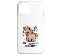 Kawaii Pony Art Studio Meets Riding Arena Horse Case for iPhone 16 Pro Max