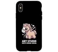 Kawaii Pony Art Studio Meets Riding Arena Horse Case for iPhone X/XS