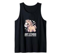 Kawaii Pony Art Studio Meets Riding Arena Horse Tank Top