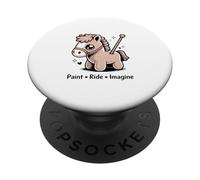 Kawaii Pony Paint Ride Imagine Creative PopSockets Adhesive PopGrip