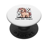 Kawaii Pony Paint Ride Imagine Creative PopSockets Adhesive PopGrip