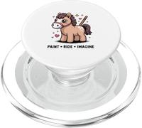 Kawaii Pony Paint Ride Imagine Creative PopSockets PopGrip for MagSafe