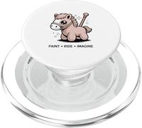 Kawaii Pony Paint Ride Imagine Creative PopSockets PopGrip for MagSafe