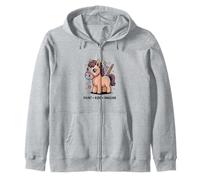 Kawaii Pony Paint Ride Imagine Creative Zip Hoodie