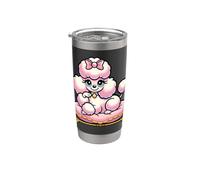 Kawaii Poodle, Cute Fluffy Dog Art Stainless Steel Insulated Tumbler