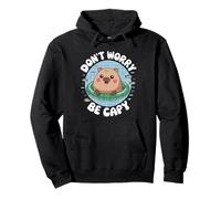 Kawaii Pool Float Capybara Vibes | Dont Worry Be Capy Pullover Hoodie