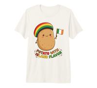 Kawaii Potato Jamaican Rasta Hat Irish Flag Island Flavor Premium T-Shirt
