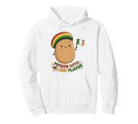 Kawaii Potato Jamaican Rasta Hat Irish Flag Island Flavor Pullover Hoodie