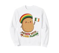 Kawaii Potato Jamaican Rasta Hat Irish Flag Island Flavor Sweatshirt
