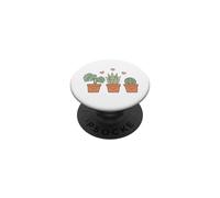 Kawaii Potted Plants Monstera Cactus Cute PopSockets Adhesive PopGrip