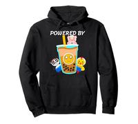 Kawaii Powered By Bubble Tea Boba Milk Tea Tapioca Pearls Pullover Hoodie