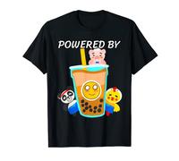 Kawaii Powered By Bubble Tea Boba Milk Tea Tapioca Pearls T-Shirt