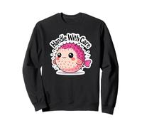 Kawaii Pufferfish Ocean Art Handle With Care Sea Life Design Sweatshirt