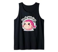Kawaii Pufferfish Ocean Art Handle with Care Sea Life Design Tank Top
