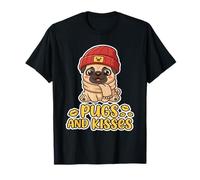 Kawaii Pugs and Kisses - Winter Pup Art Pug T-Shirt