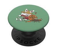 Kawaii Rabbit Cottagecore Aesthetic Carrot Sleeping Green PopSockets Swappable PopGrip