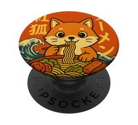 Kawaii Ramen Fox Anime Japanese Noodles Cute PopSockets Adhesive PopGrip