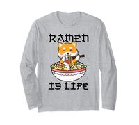 Kawaii Ramen Shiba Inu Dog Anime Japanese Noodles Long Sleeve T-Shirt