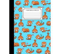 Kawaii Red Panda Composition Notebook - College Ruled B5 Note book Gift: kids girls teens back to school supplies writing journal, study notes, middle ... cute stationary, student teacher homeschool