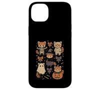 Kawaii Red Panda Halloween Skeleton Mummy Witch Case for iPhone 14 Plus