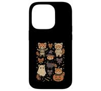 Kawaii Red Panda Halloween Skeleton Mummy Witch Case for iPhone 14 Pro