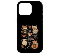 Kawaii Red Panda Halloween Skeleton Mummy Witch Case for iPhone 16 Pro