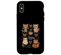 Kawaii Red Panda Halloween Skeleton Mummy Witch Case for iPhone X/XS