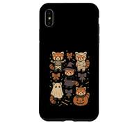 Kawaii Red Panda Halloween Skeleton Mummy Witch Case for iPhone XS Max