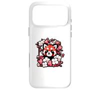 Kawaii Red Panda Japanese Cherry Blossoms Sakura Flower Art Case for iPhone 17 Pro Max