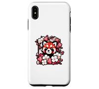 Kawaii Red Panda Japanese Cherry Blossoms Sakura Flower Art Case for iPhone XS Max