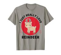Kawaii Reindeer I Just Really Love Cute Reindeer Lover T-Shirt