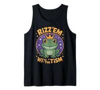 Kawaii RIZZ EM with TISM Frog Prince Autism Dad Mom Tank Top