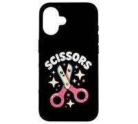 Kawaii Rock Scissors Scissors Scissors Cute Bow Face Case for iPhone 16