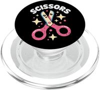 Kawaii Rock Scissors Scissors Scissors Cute Bow Face PopSockets PopGrip for MagSafe