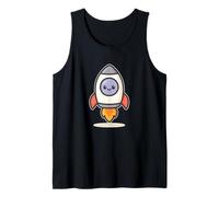 Kawaii Rocket Space Cartoon Tank Top