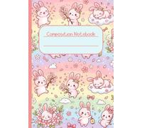Kawaii Sakura Bunnies Composition Notebook: Brighten up the school day with this adorable notebook!