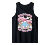 Kawaii Sakura Mt Fuji Cute Japanese Anime Cherry Blossom Art Tank Top