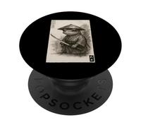 Kawaii Samurai Frog Ancient Edo Aesthetic Ukiyo-e PopSockets Adhesive PopGrip