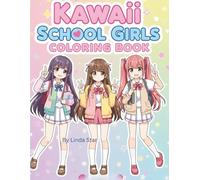 Kawaii School Girls Coloring Book: Cute Anime-Inspired Scenes to Color and Enjoy
