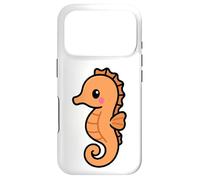 Kawaii Seahorse Cute Underwater Creature Illustration Case for iPhone 17 Pro