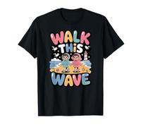 Kawaii Seaside Walks Beach Walk This Wave Kids Design T-Shirt